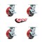 Service Caster Tool Box Caster Wheel Set 5'' Red Poly on Cast Iron Swivel Casters, 4PK TOOL-SCC-30CS520-PUB-RS-TLB-4 - alternate 5